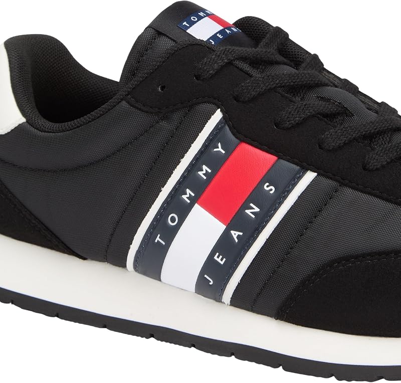 Runner Sneaker Hombre Classic Runner con Cordones, Negro (Black), 44