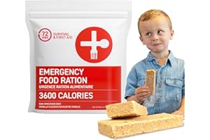 72 HRS Food Ration Bar Emergency Rations (1 PACK), 3600 Calories for 72 Hours, 5 Year Shelf Life Emergency Kit Ration Bars fo