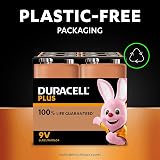 Duracell Plus 9V Alkaline Batteries 2 Pack - 5 Year Storage - 6LR61 MN1604 view 6