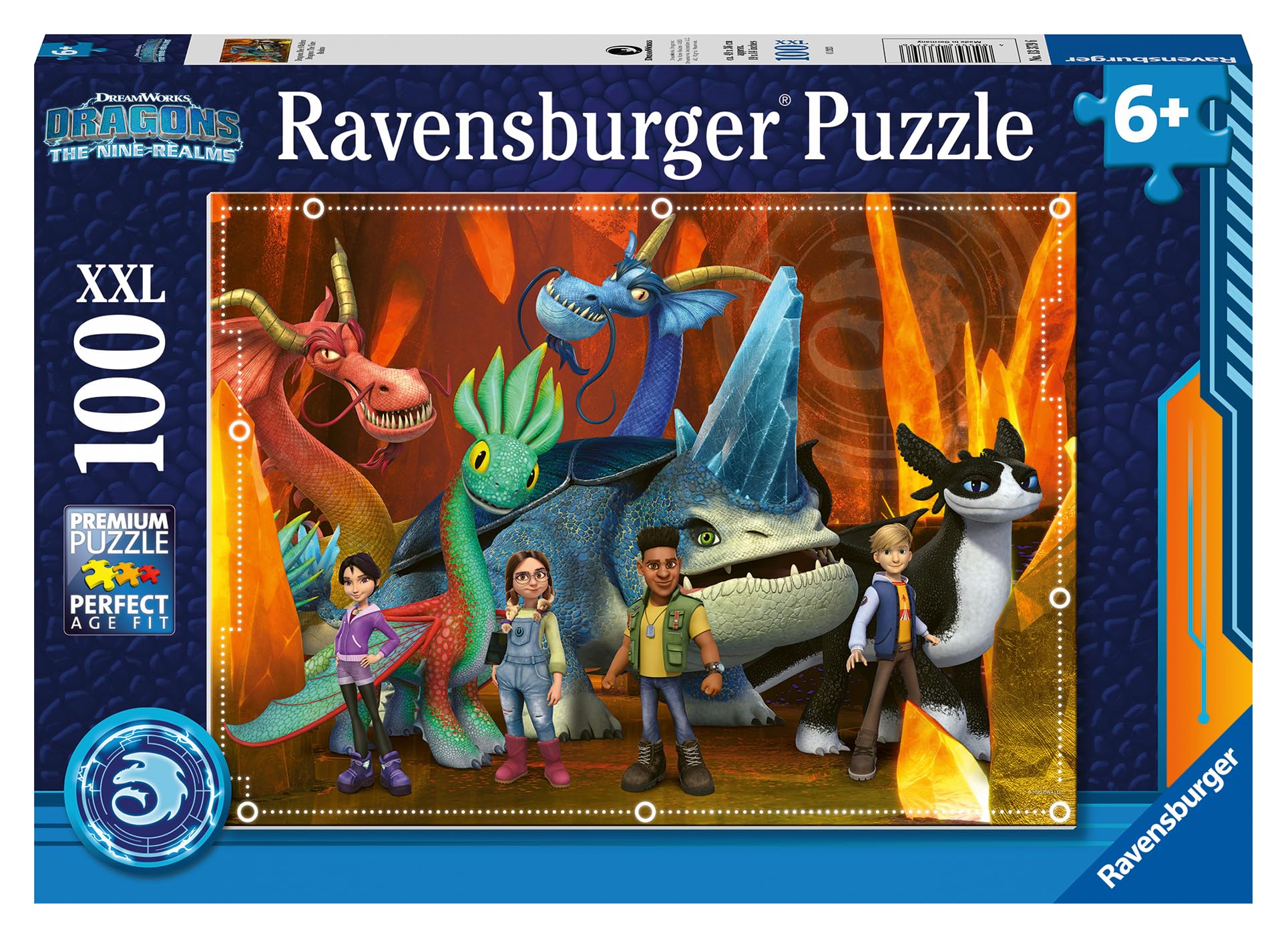 Ravensburger Dragons: The Nine Realms Jigsaw Puzzle for Kids Age 6 Years Up - 100 Pieces XXL