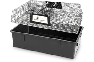 Rugged Ranch Ratinator Indoor or Outdoor Multi-Catch Rat Trap - Humane Live Cage Catcher, Rodent Control for Homes, Barns, Attics, Garages, Sheds, Gardens and Farms
