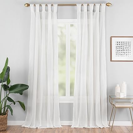 Amazon Com Vue Sheer Curtains For Bedroom Tab Top 50 X 63