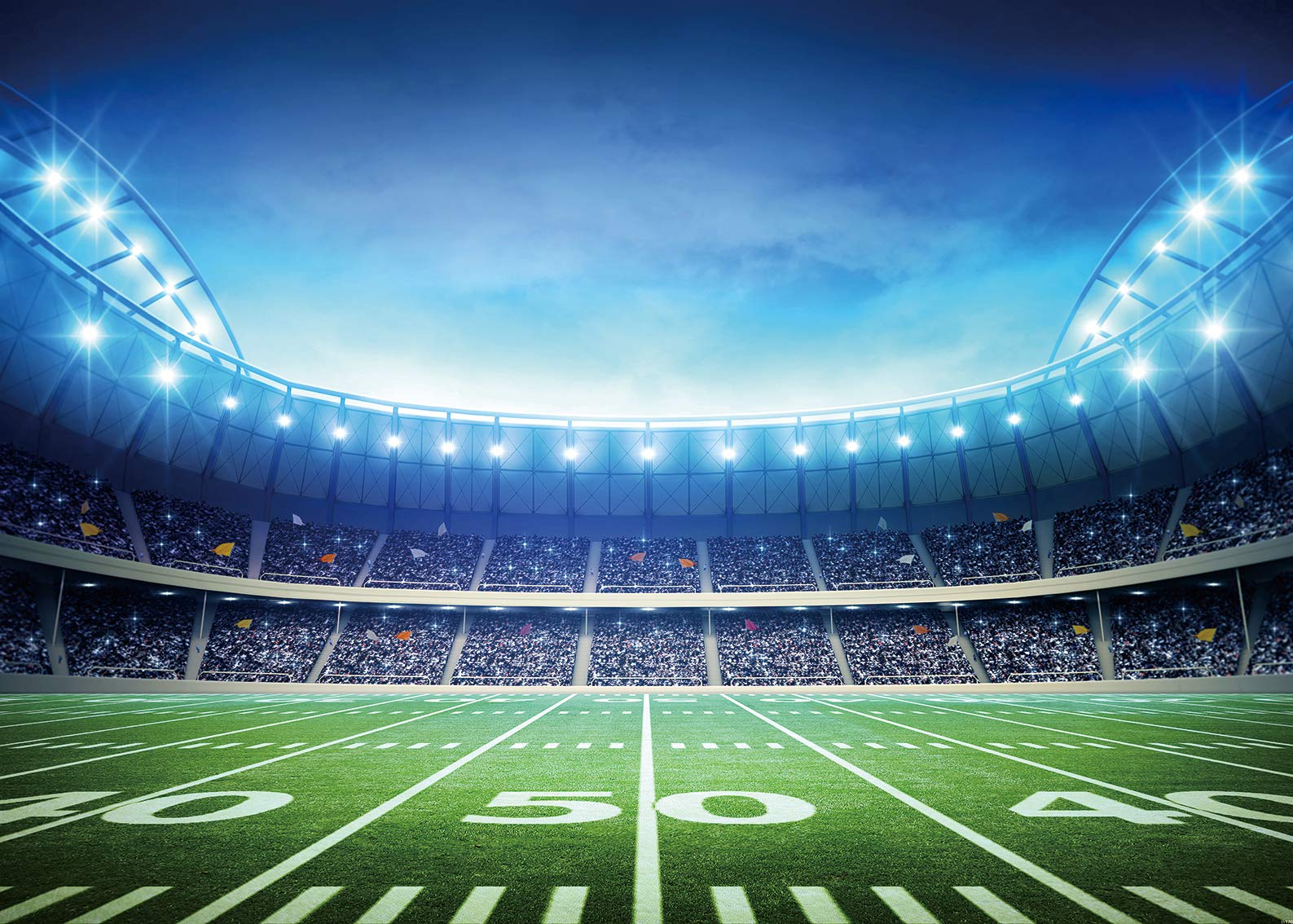 Photo 1 of RUINI Football Field Photography Backdrop Football Field AuditoriumLight Themed Party Backdrop 10x8FT