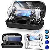 Auarte 12 in 1 Accessories Set for Playstation Portal Remote Player, Hard Carrying Case for PS Portal with Clear Skin Case for PS5 Portal, 2 Screen Protector with 4 Thumb Grip