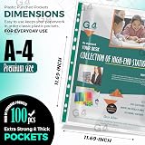 G4GADGET 100 A4 Punched Pockets 30µm 10-15 Sheets Reinforced File Wallet view 2