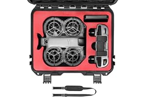 FPVtosky NEO 2 Case, Waterproof Hard Case for DJI NEO 2 Fly More Combo Accessories, fits DJI RC-N3 Remote Controller [CASE ON