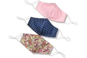 HOPE LOVE SHINE Face Mask Adjustable Filter Pocket Reusable Breathable Washable Cloth Mask Face Masks for Women Men - 3 Pack