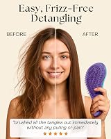 Lily England Detangle Hair Brush and Wide Tooth Comb Set Ombre view 2