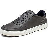 Jousen Men’s Fashion Sneakers Polished Leather Mens Dress Sneakers Stylish Retro Mens Business Casual Shoes