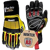 Cestus 5081, Winter Work Gloves for Men, Insulated and Waterproof for Cold Weather, ANSI A3 Cut Resistant Impact Gloves