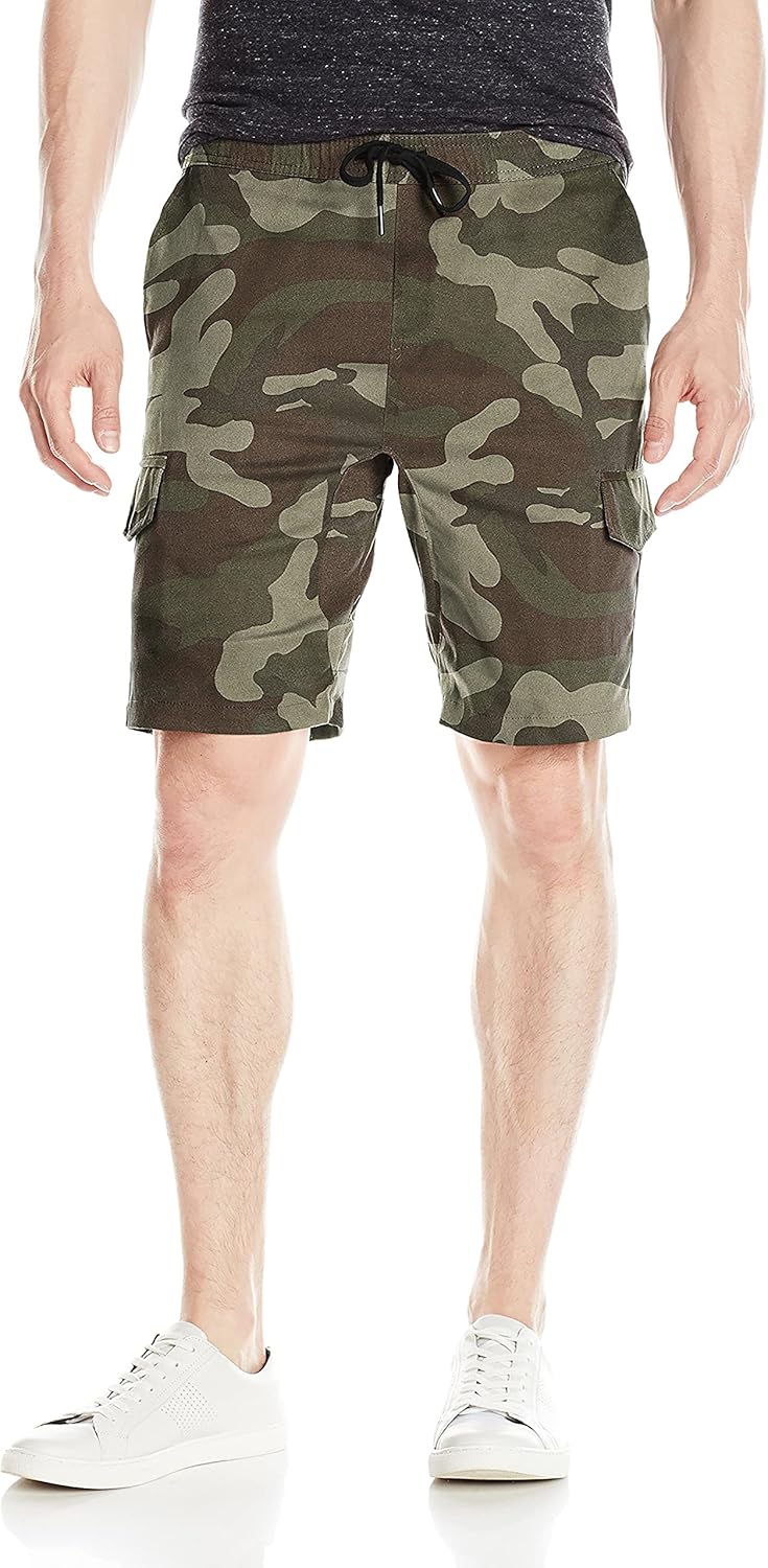 Brooklyn Athletics Men's Slim Fit Multi Pocket Cargo Shorts Available