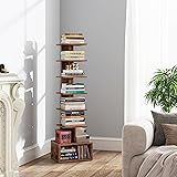 TUTOTAK Narrow Bookshelf, Vertical 8-Tier