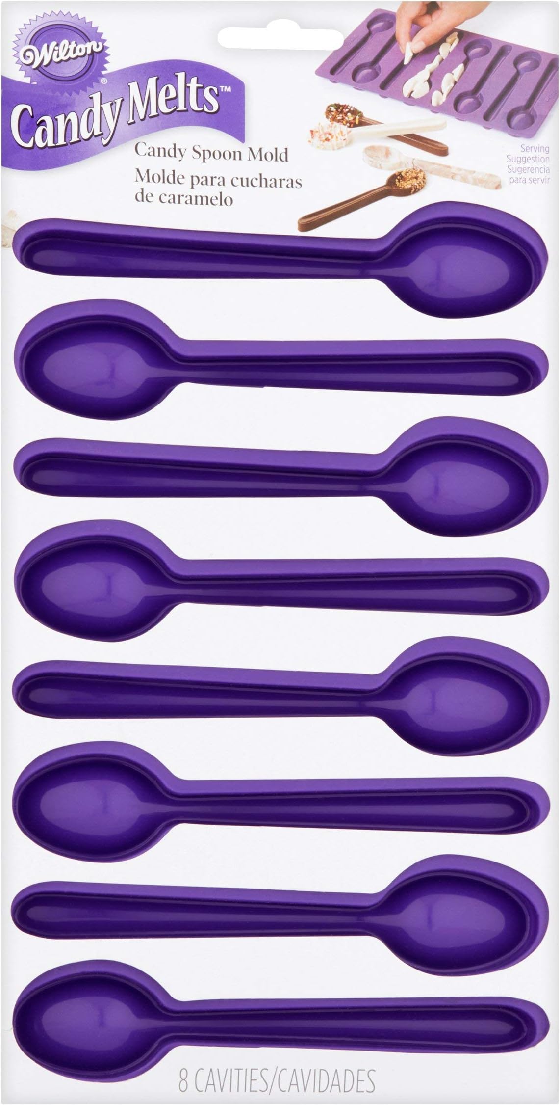 Wilton Candy Melts Silicone Spoon Mold,8-cavity