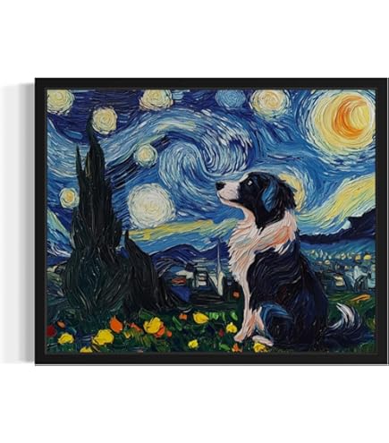 Amazon.com: Border Collie Herding Sheep Watercolor Art Print by