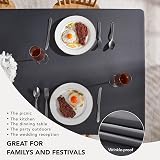 Deconovo Oxford Tablecloth 130x130 cm Dark Grey Water Resistant view 6