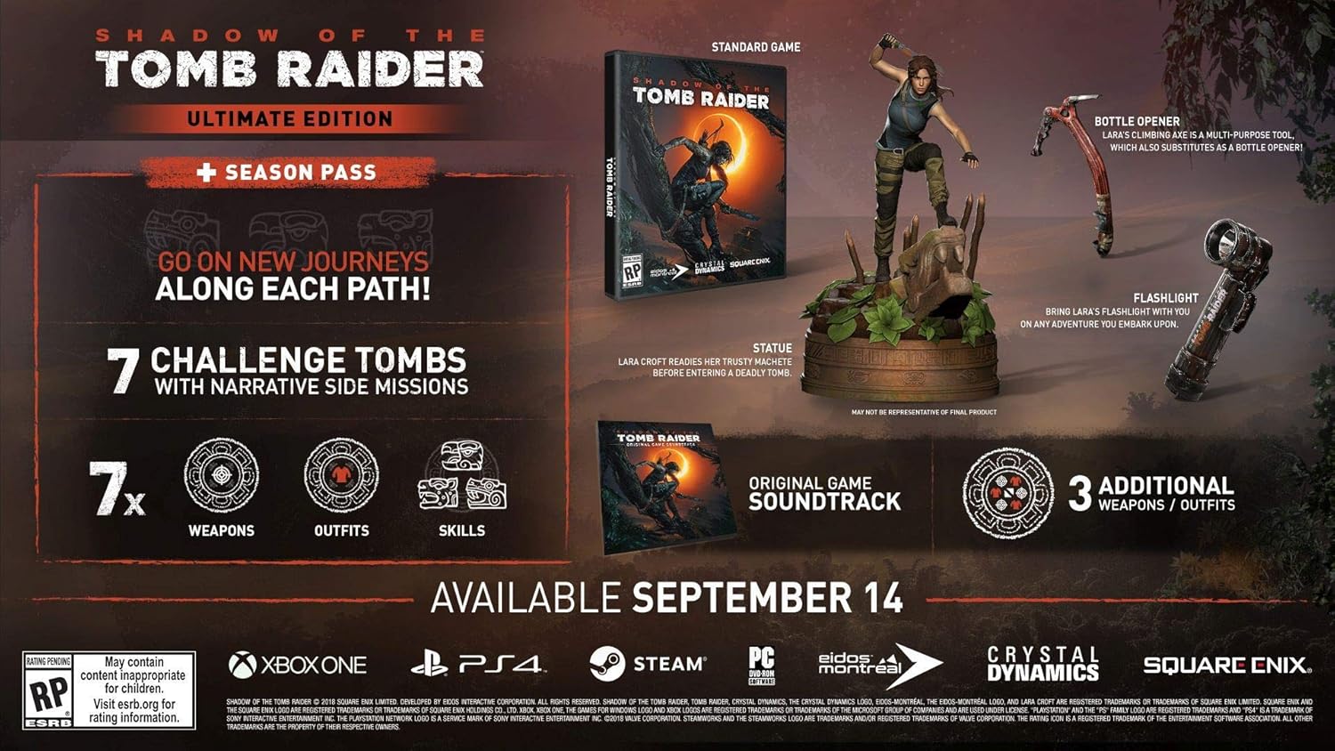 Amazon Com Shadow Of The Tomb Raider Ultimate Edition Ps4 European Version Video Games