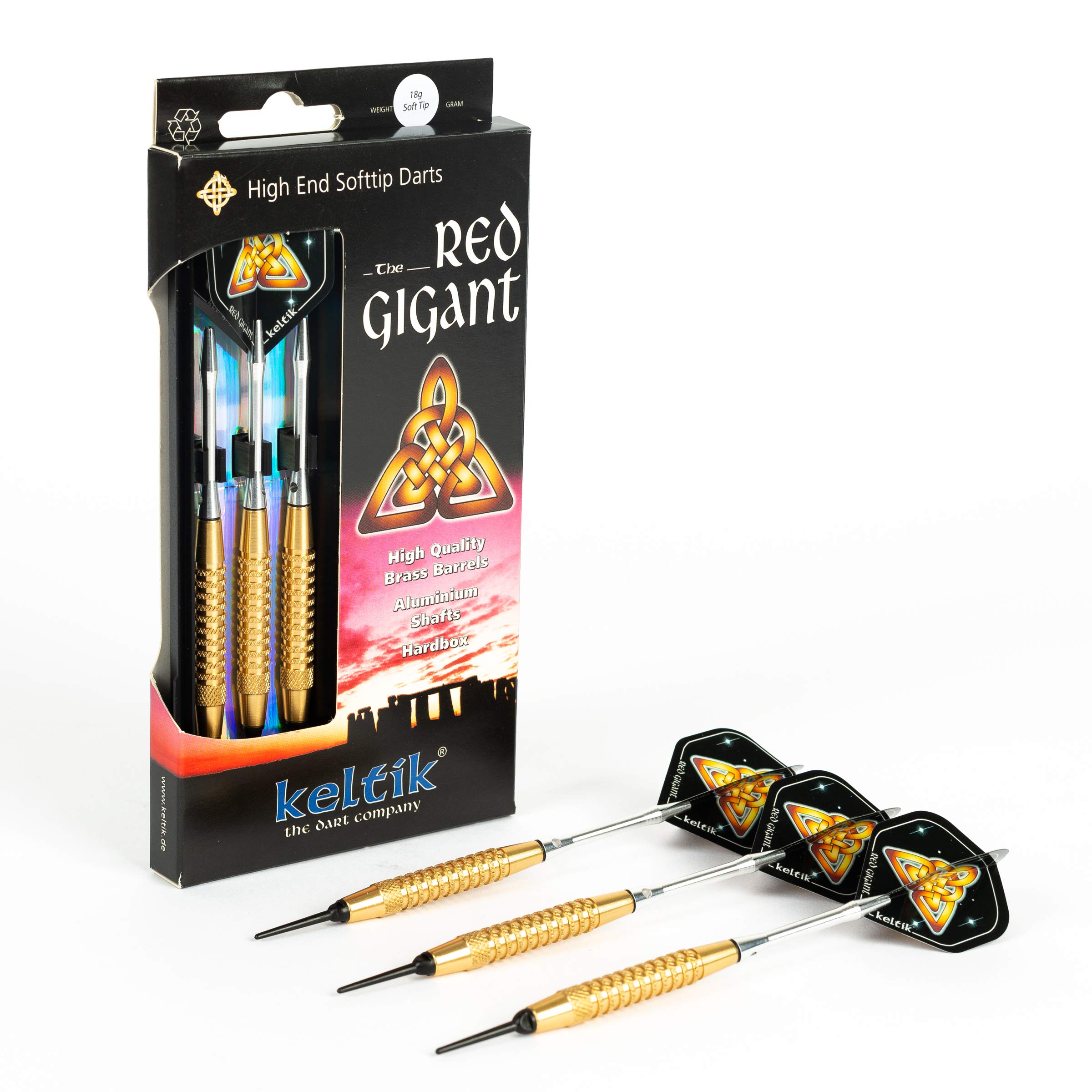 Keltik Billiards, Bowling, Dart & More Soft Dart Red Gigant 14 g, 16 g, 18 g Soft Darts, Brass, 661702