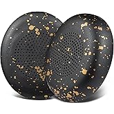SOULWIT Earpads Replacement for Jabra Evolve2 65 (Evolve 2 65MS 65UC MS UC)/Evolve2 40 (40UC 40MS USB)/Elite 45h On-Ear Wireless Headset, Ear Pads Cushions with Softer Protein Leather - Black Gold