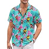 Men's Hawaiian Shirt Short Sleeve Casual Button Down Summer Tropical Beach Vacation Funny Shirts for Men