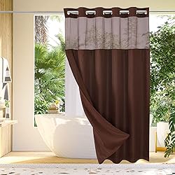 Gibelle Long Shower Curtain 72x80, Waffle Weave
