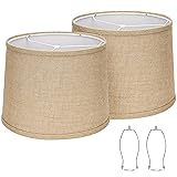 Burlap Lampshades Set of 2, 11.6" Top x