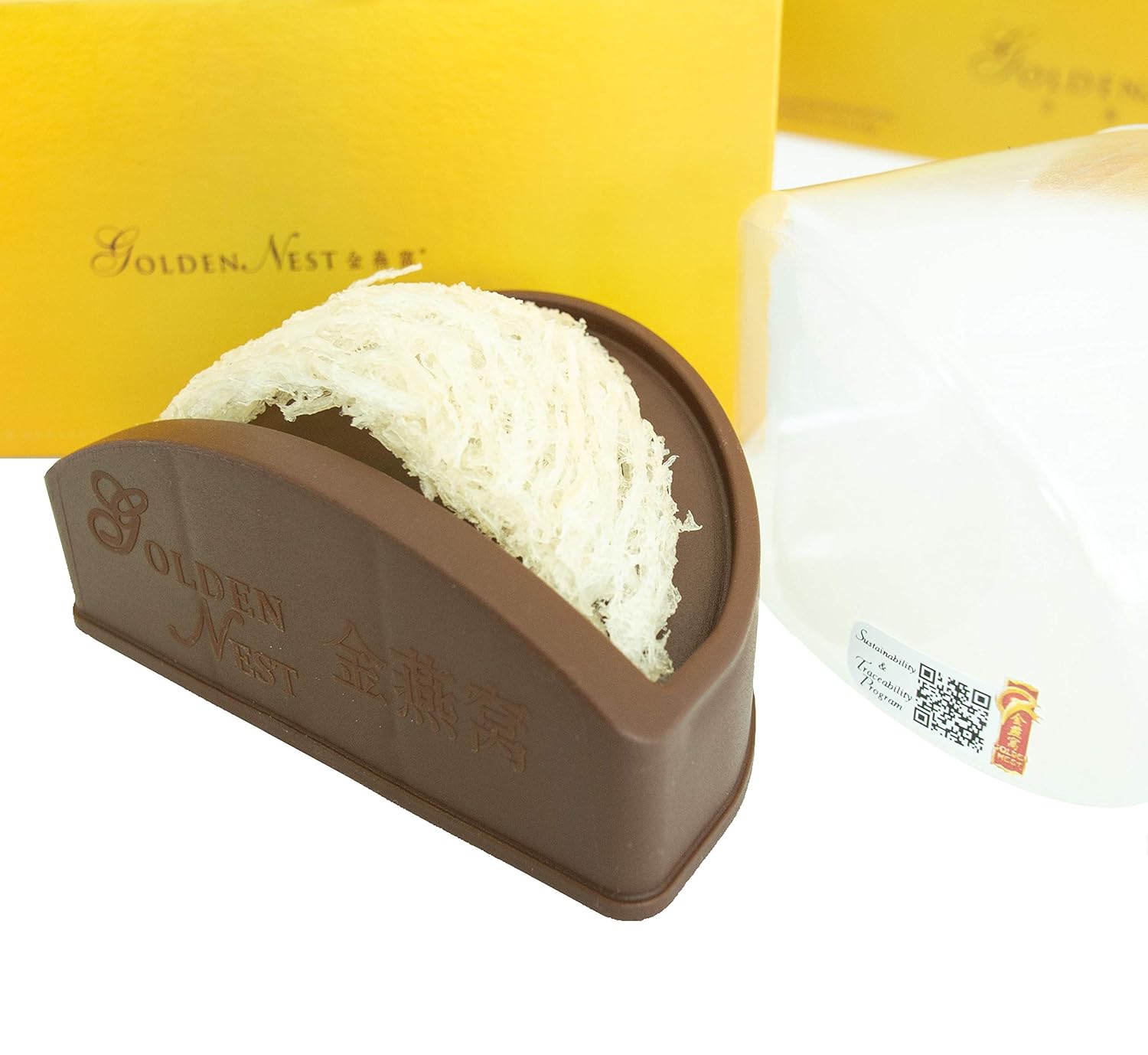 Golden Nest Simply Swift Swallow Bird Nest, Premium Bird Nest, 100% Natural - Made in USA, ( 燕窩 ) (2 Pieces): Grocery & Gourmet Food