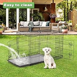 BestPet 48 Inch Dog Crates for Large Dogs Folding