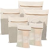6-Piece Bag, Durable Cotton Mesh Laundry Bag, Sturdy Zipper, Breathable Mesh, Exquisite Laundry Bag for Underwear, Clothes, Pants, Shoes and Socks