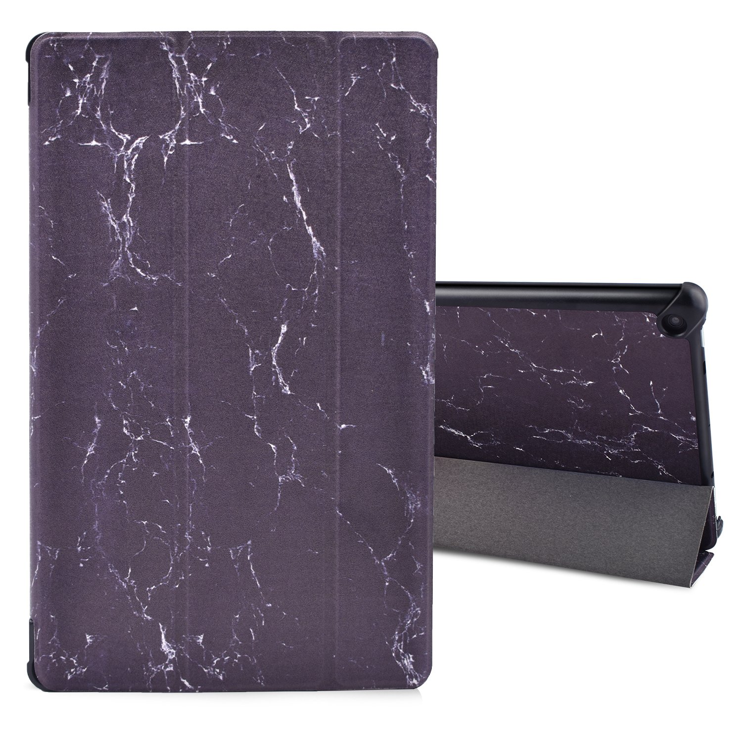 Dopup Fire 10 Case for All-New Fire HD 10 Tablet (7th Generation, 2017 Release),Protective Standing Cover with Auto Wake/Sleep Function(Black Marble)