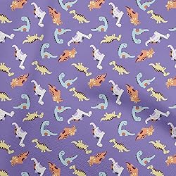 oneOone Cotton Poplin Violet Fabric Colorful