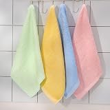 Friusate 6 Pcs Flannel Face Cloths Bamboo 25x25cm Reusable Baby Washcloths view 4