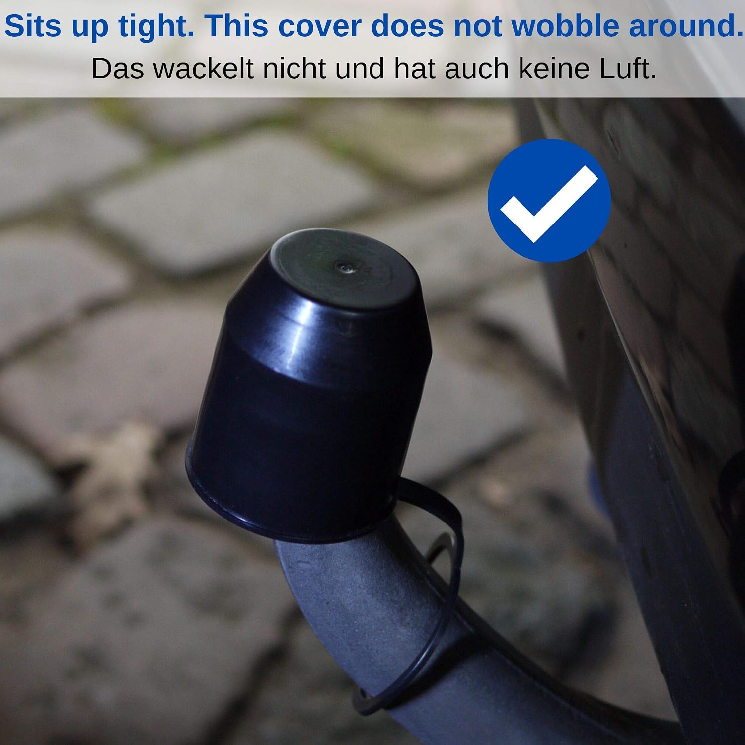 Trailer Hitch Ball Cover, 1 pc, for ball head hitches with up to diameter 50 mm (2" inch), does not get lost, Tow Bar Cover - Image 4