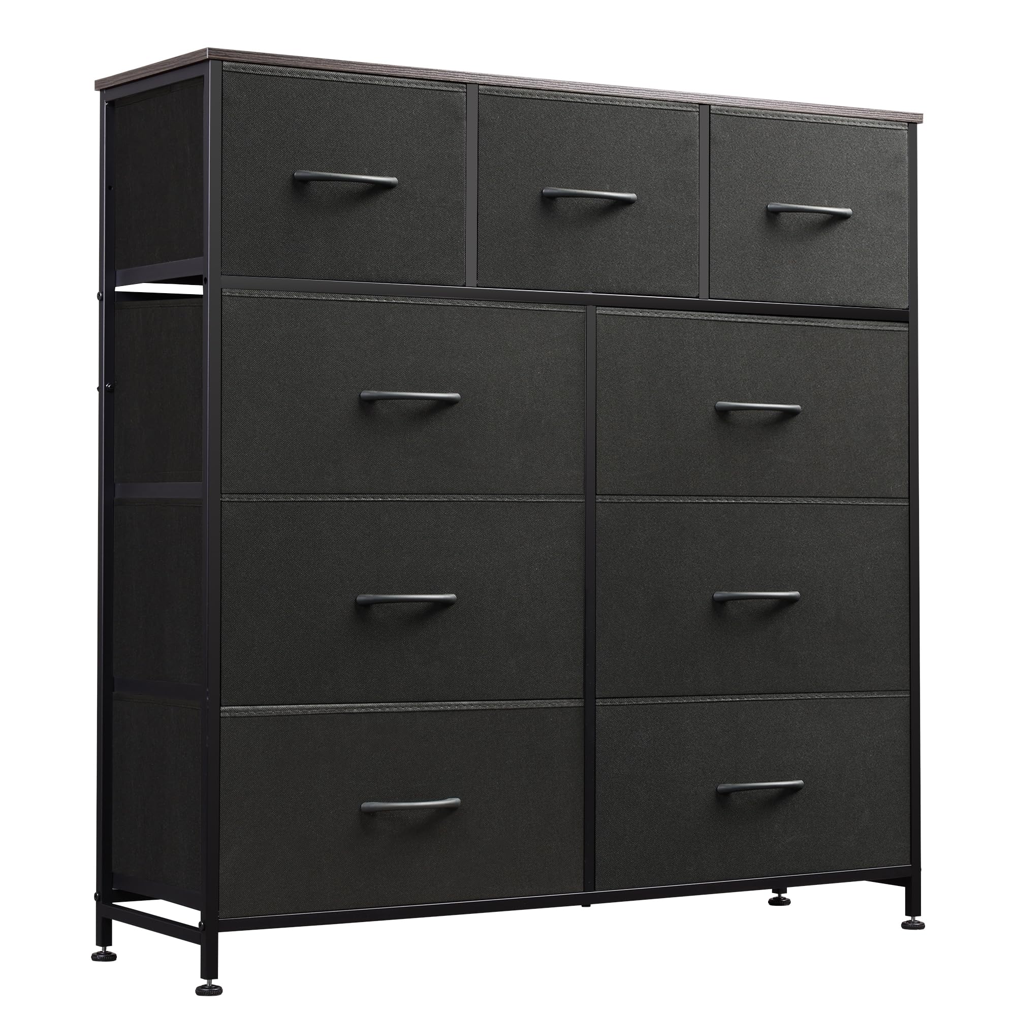 Photo 1 of ***FACTORY SEALED***WLIVE 9-Drawer Dresser, Fabric Storage Tower for Bedroom, Hallway, Entryway, Closet, Tall Chest Organizer Unit with Fabric Bins, Steel Frame, Wood Top, Easy Pull Handle, Charcoal Black