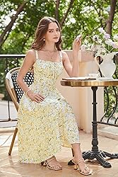 Floral Corset Dress for Women Ruched Bust Flowy