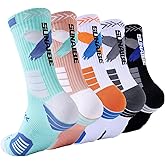 Speum Basketball Socks for Men,Performance Cushioned Men's Athletic Crew Socks with Arch Compression for Cycling Basketball
