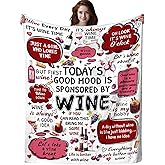 TAPBASE Red Wine Blanket Grapes Gift for Girls Women,Grape Throw Blankets,Funny Gift for Red Wine Lovers 80"x60"