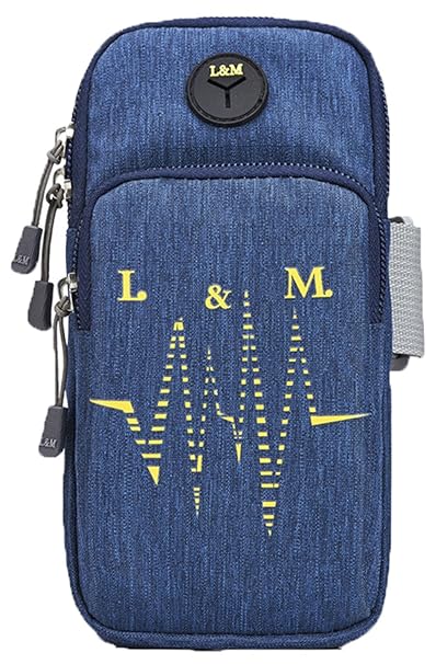 Freitop Sportarmband Ober-Armtasche Handy mit Kopfhörer Loch Handgelenk Tasche Wasserdichte Handytasche Damen Herren Für Fitn