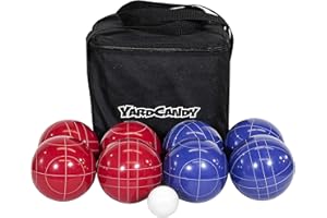 YARDCANDY Deluxe Bocce Ball Set with Carry Case