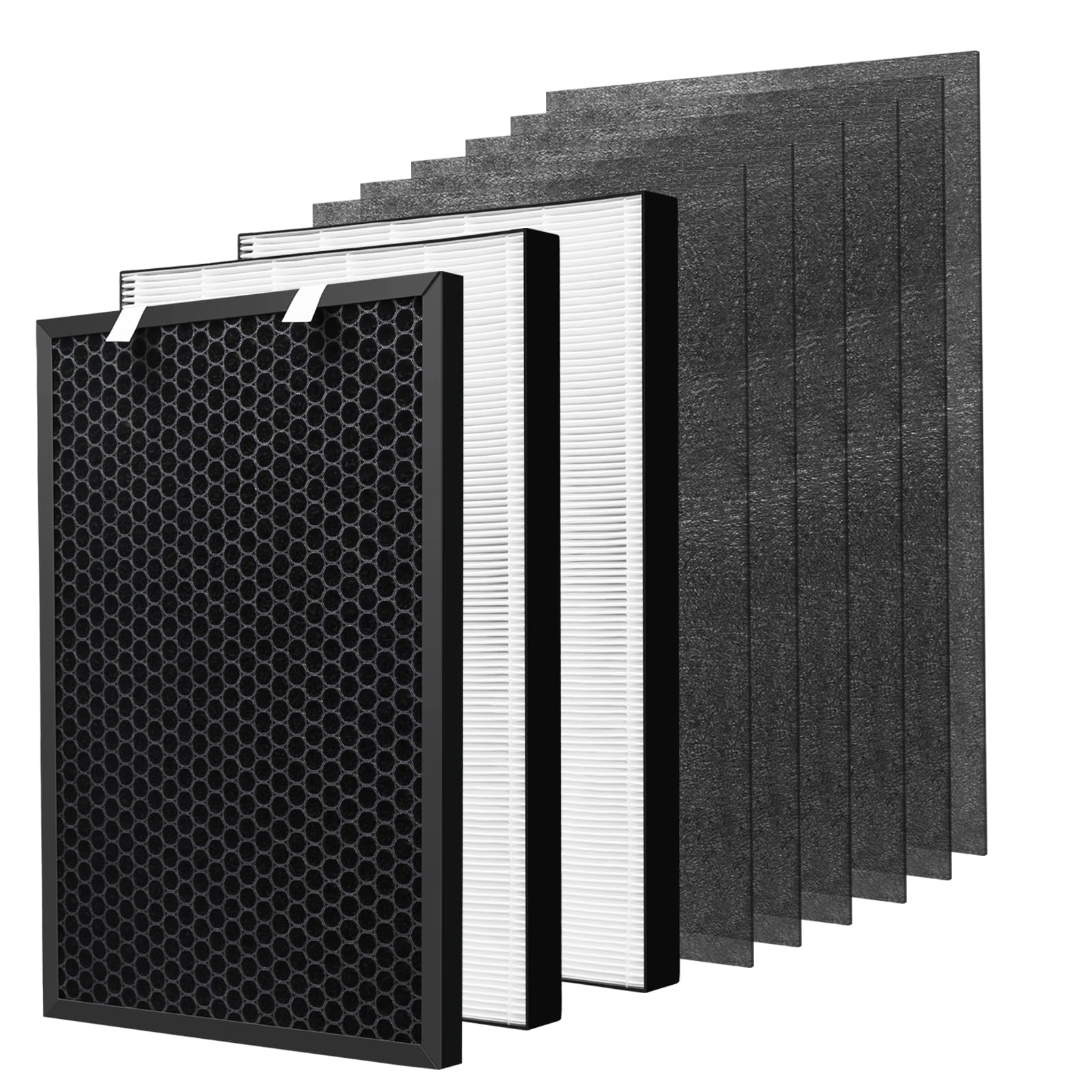 Air220 Air320 Filter Replacement Compatible with Bissell Air320 Air220 2768A 2609A Air Purifier, Include 2 HEPA + 1 Activated Carbon Filter + 6 Pre-Filter, Compare Part # 2677,2678,2804
