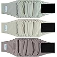 Paw Legend Washable Dogs Diapers Male Dog Belly Bands for Male Dogs Diapers Reusable Puppy Doggie Diapers Male (3 Pack, Large)