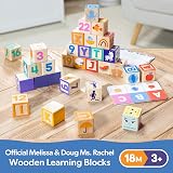 Melissa & Doug Ms. Rachel Wooden Learning Blocks 26 Letters Numbers Cards 18m+ view 9