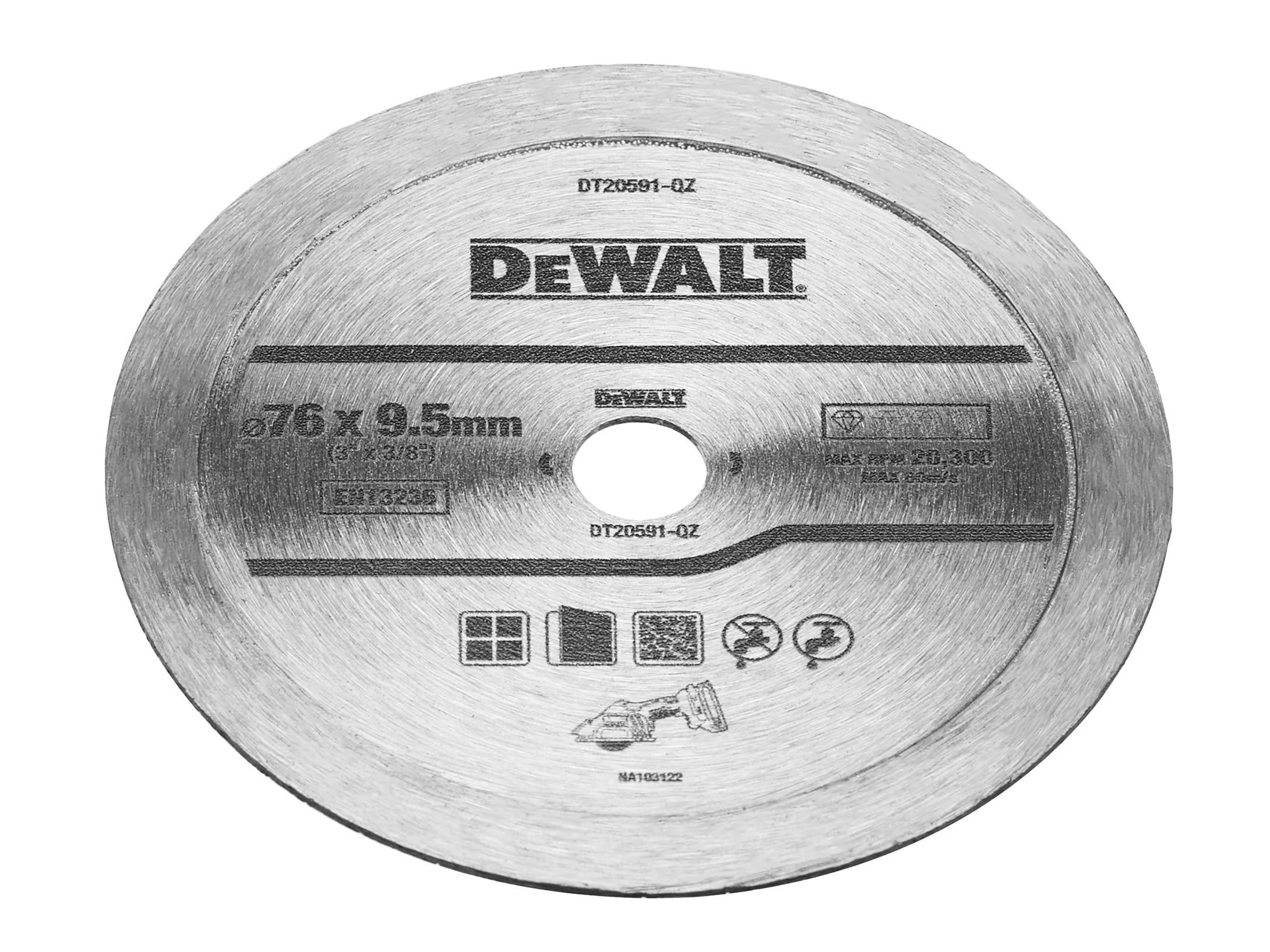 DEWALT Dewa DT20591-QZ Diamond Cutting Disc Tiles 76 mm
