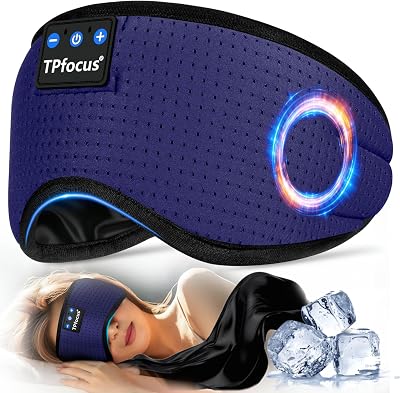 Auriculares Bluetooth para Dormir, Antifaz 100% Opaco Lateral