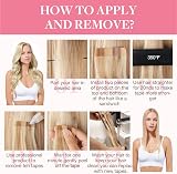 GOO GOO Tape In Hair Extensions 16in 25g 10pcs 17/22/60 Ash Blonde Ombre view 6