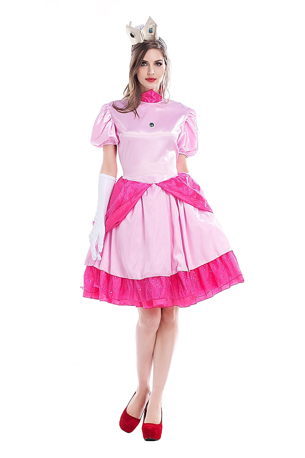 超歓迎 コスチューム 6432 お姫様 パーティー ピンク 学園祭 文化祭 コスチューム 仮装 ドレス マリオ ピーチ姫 コスプレ衣装 B0739vvvyq 注目 Theaccountant Org Mt