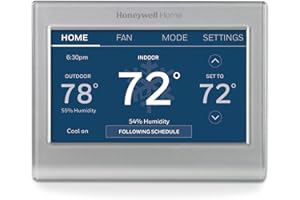 Honeywell Home RTH9585WF1004 Wi-Fi Smart Color Thermostat, 7 Day Programmable, Touch Screen, Energy Star, Alexa Ready, Gray