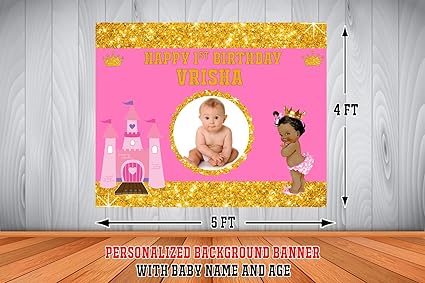 Wow Party Studio Personalized Royal Pink Princess Theme Birthday