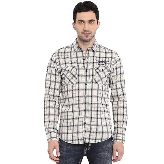 mufti mens slim fit casual shirts