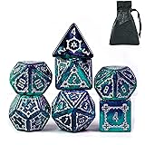 cusdie 7 Pcs 25mm Giant DND Dice with Dragon Eye