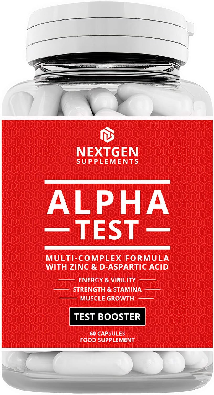 Ozuna Alpha Test, Testosterone Supplements for Men, Testosterone Booster with D-Aspartic Acid, Zinc, Tribulus Terrestris